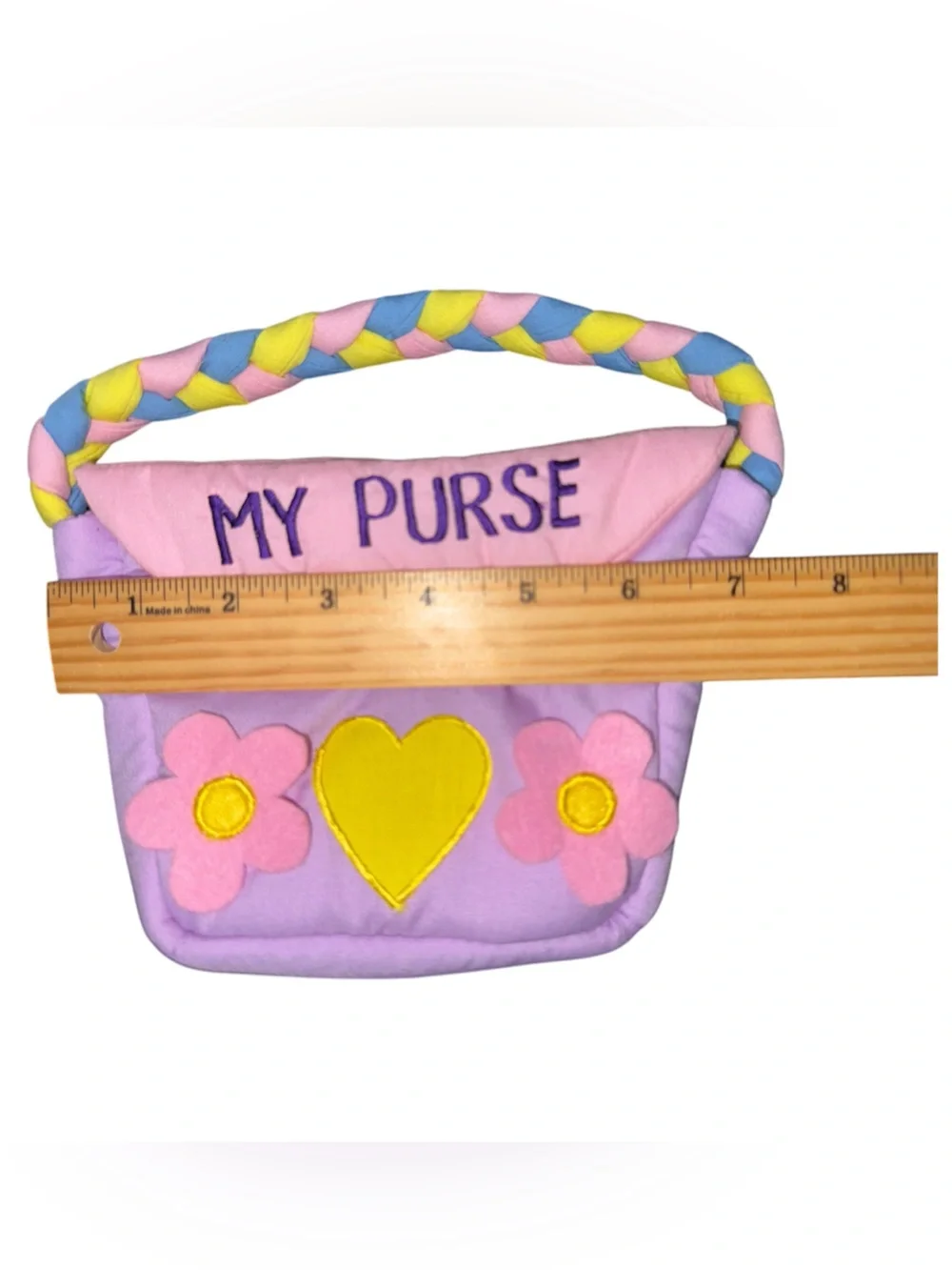 Cute Pastel 'My Purse' Plush Handbag with accessories